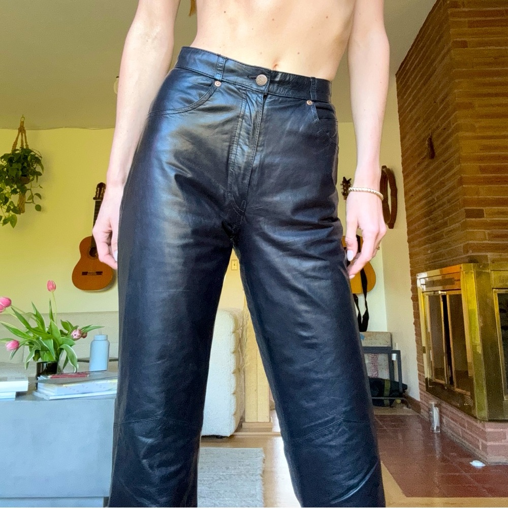 Vintage Genuine Leather Pants | Fits like a size 0/25